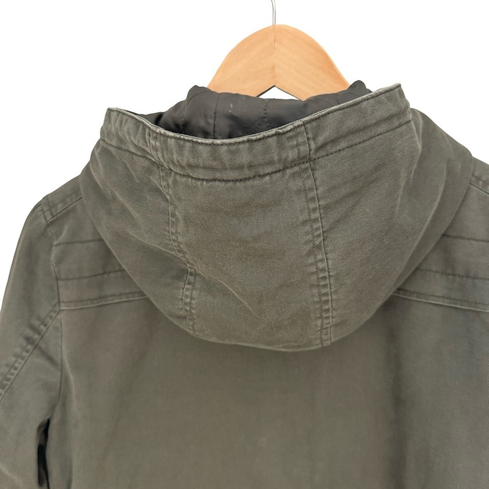 LUCKY BRAND Cotton Twill Hooded Jacket Anorak Utility Military Army Field Barn S - Picture 9 of 15